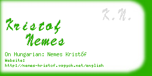 kristof nemes business card